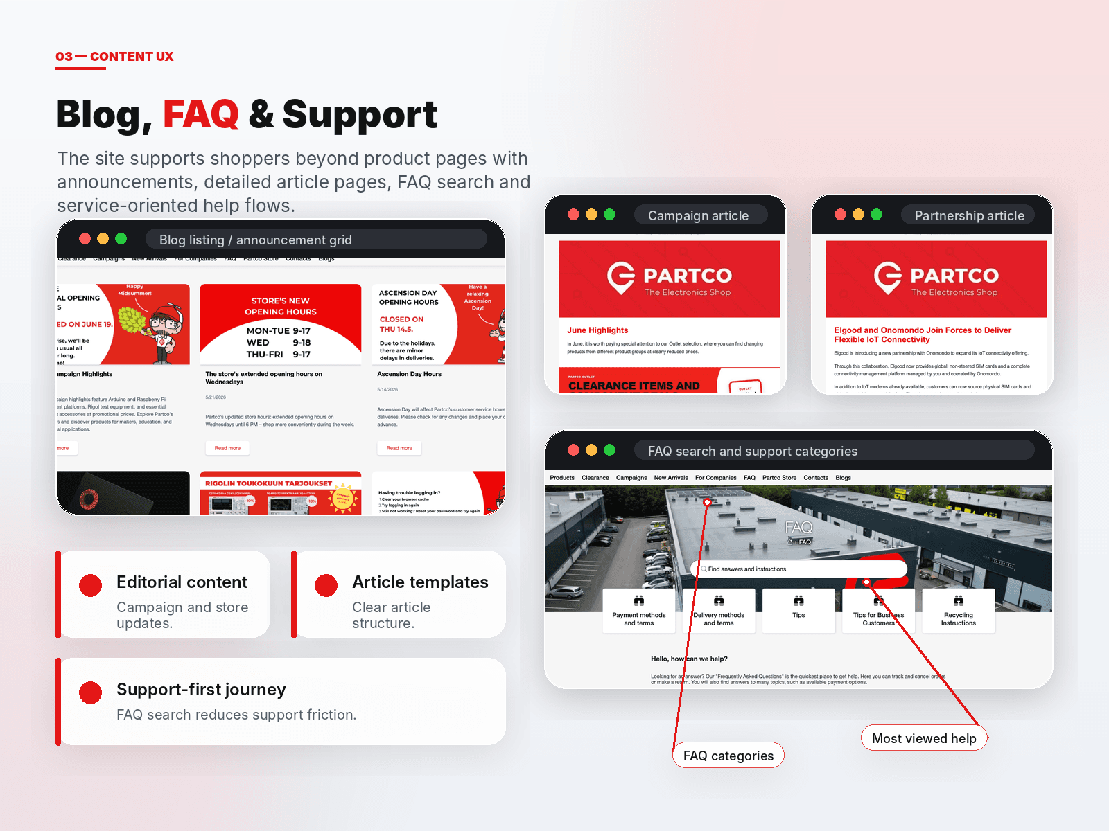 Partco Electronics Store ecommerce UI screenshot 4