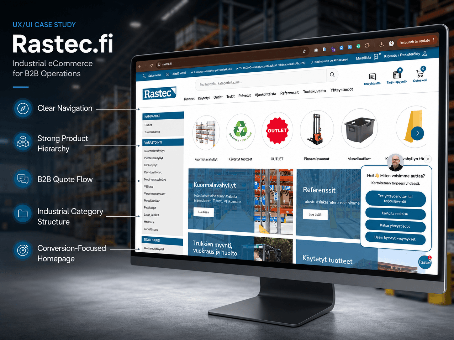 B2B industrial warehouse equipment ecommerce screenshot 2