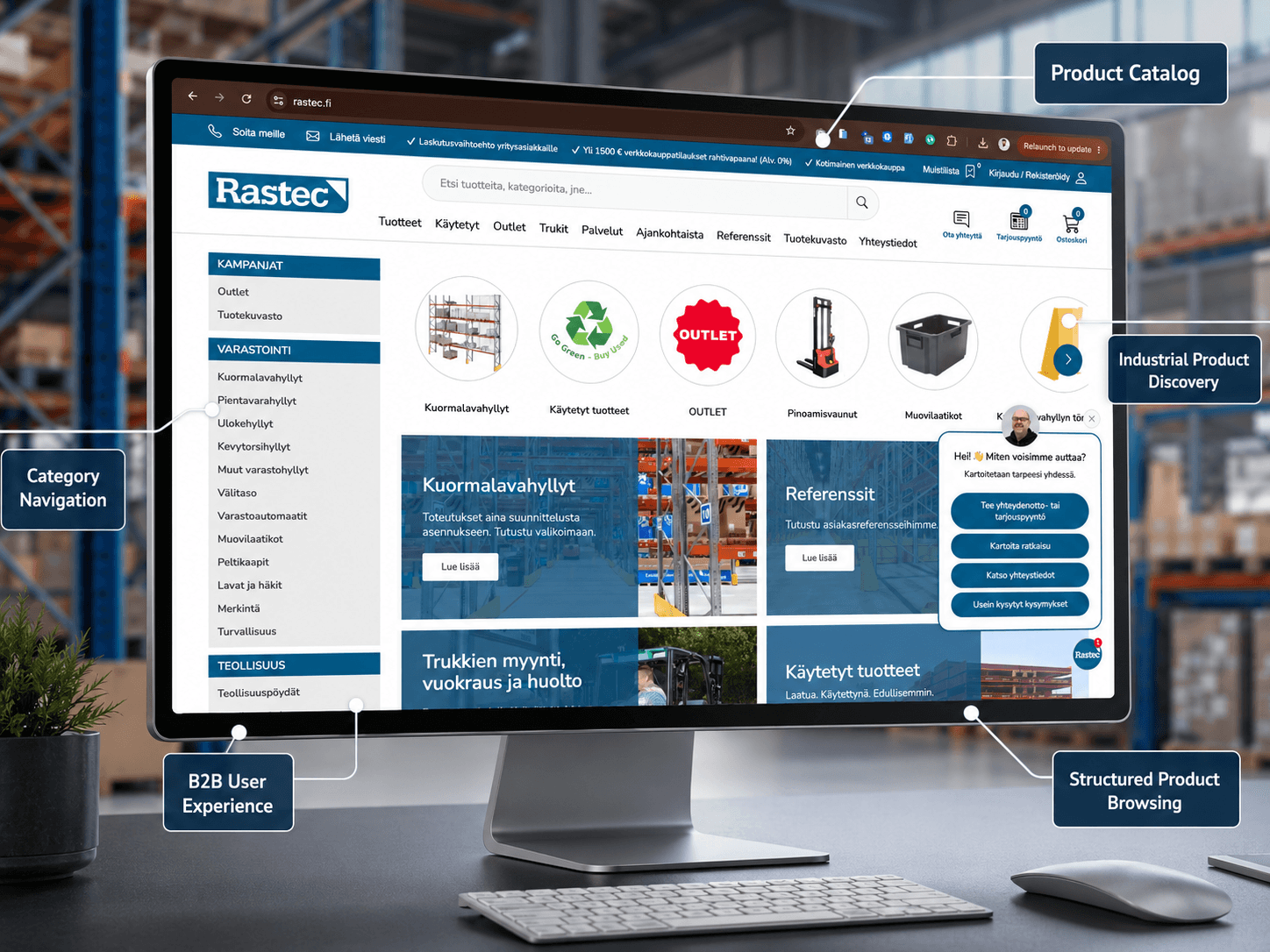 B2B industrial warehouse equipment ecommerce screenshot 3
