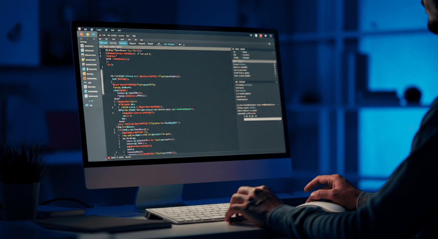 Developer debugging runtime errors in a Next.js CMS-driven website