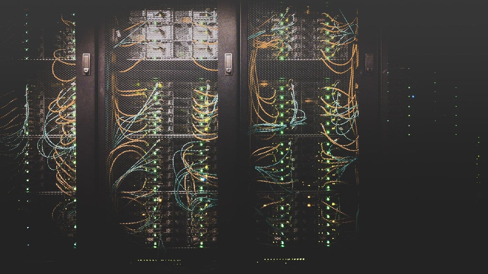 Abstract visualization of interconnected data nodes and network graph representing structured semantic data and knowledge graphs