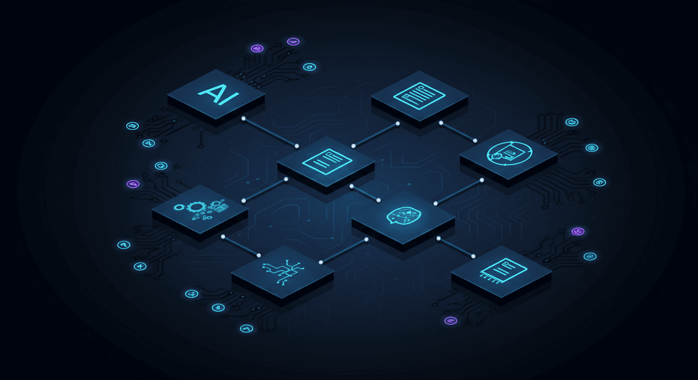 AI content workflow diagram connecting Sanity CMS and n8n automation nodes